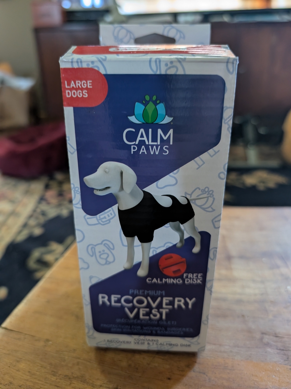 Black Recovery Vest for Large Dogs